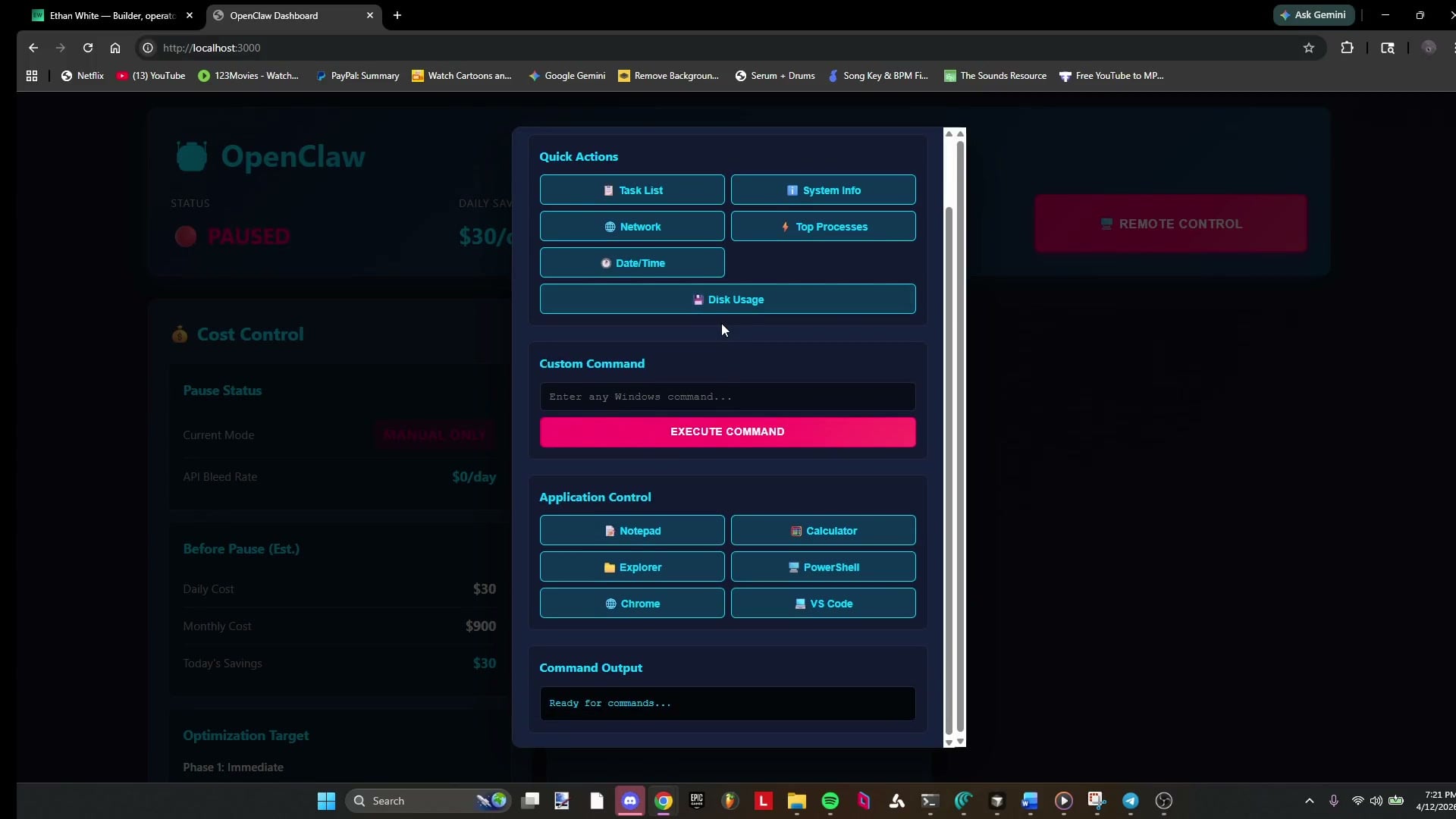 OpenClaw, Telegram and spend dashboard thumbnail